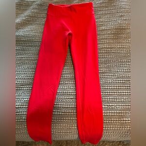 Athleta Girl High Rise Powervita Chit Chat Tights - Red Leggings